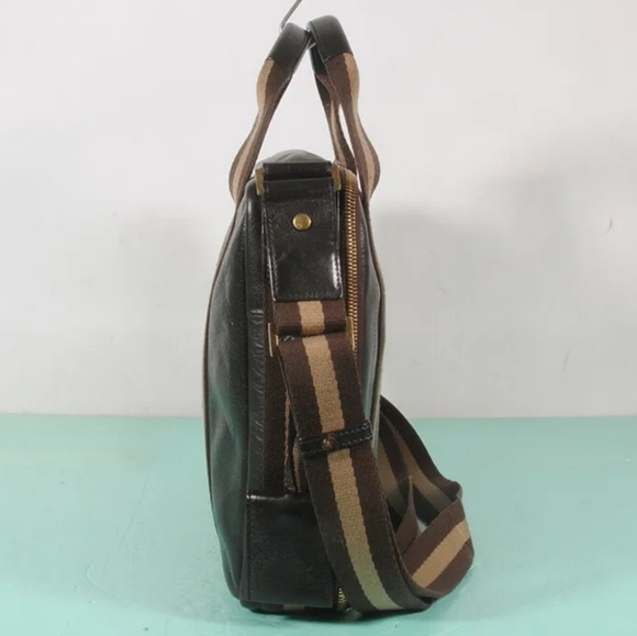 SOLD MCM 2way Leather Document Notebook Cross Shoulder Bag + Dust Bag. - Picture 3 of 10